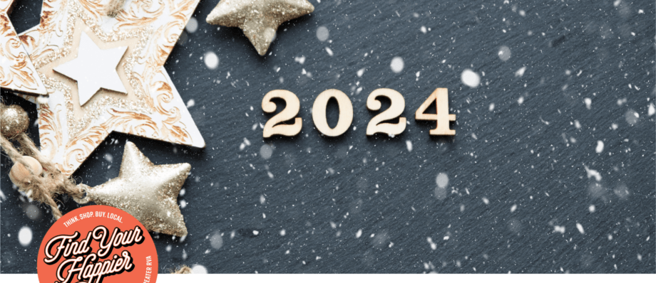 stars and confetti with 2024